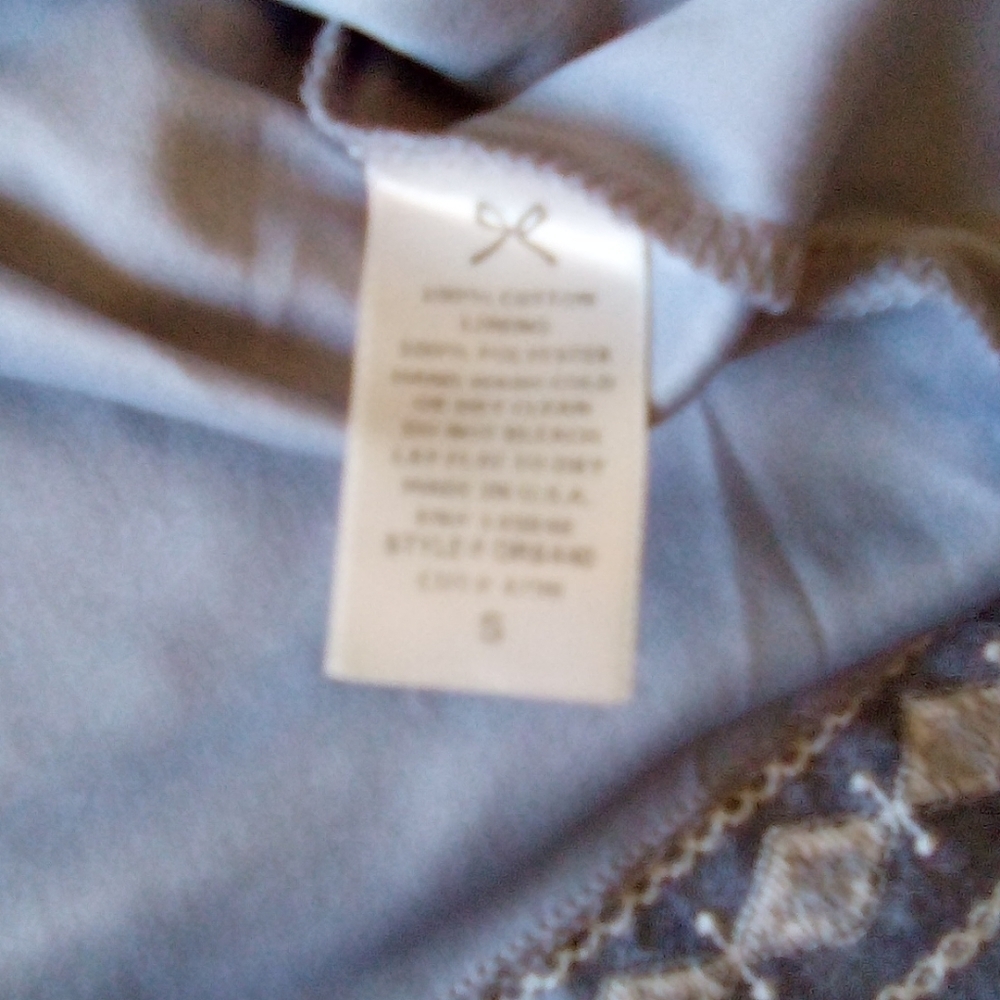 Esley Chambray & White Embroidered Shift Dress - Picture 8 of 8
